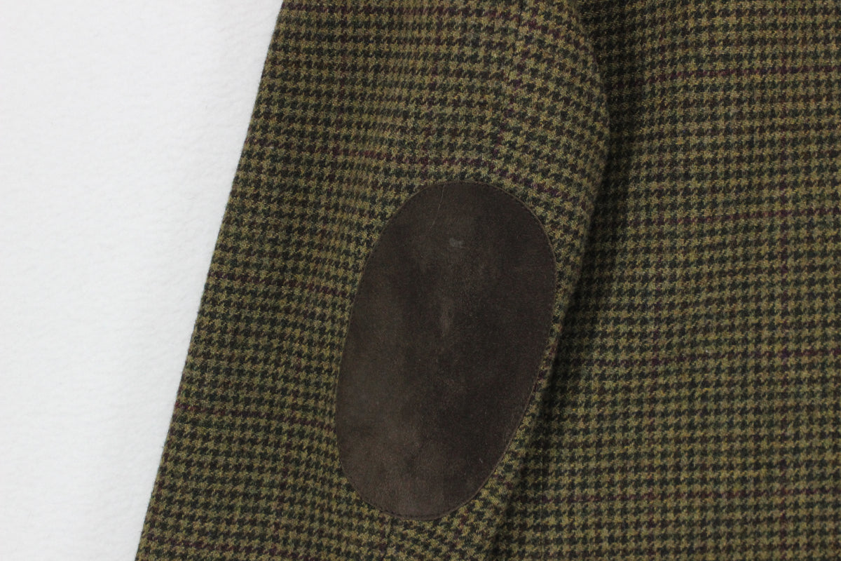 Mens Tweed Blazer Elbow Patches Classic Wool