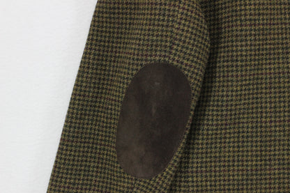 Mens Tweed Blazer Elbow Patches Classic Wool