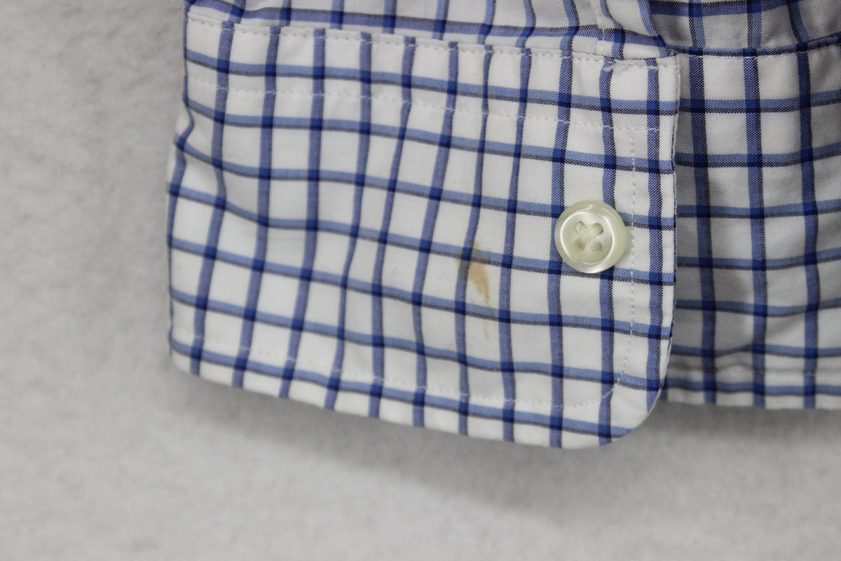 Mens Check Shirt Classic Fit Cotton