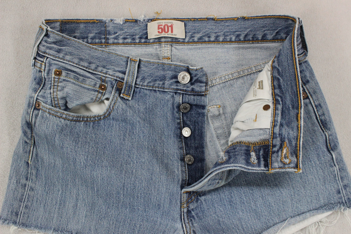 Womens Denim Shorts  Frayed Distressing