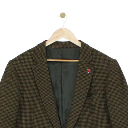 Mens Tweed Blazer Elbow Patches Classic Wool