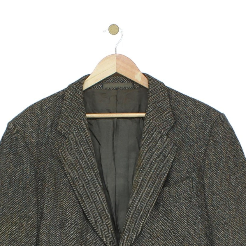 Mens Harris Tweed Blazer Uk Made Formal Wool
