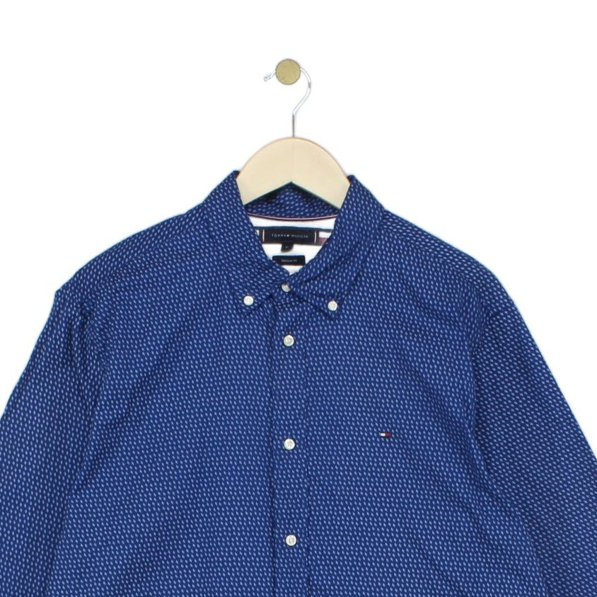 Mens Patterned Shirt Button Down Long Sleeve