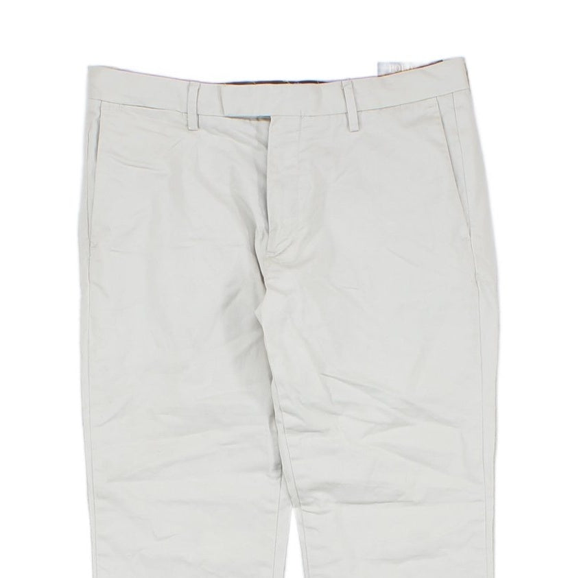Mens Chino Trousers Zip Fly Slim Stretch