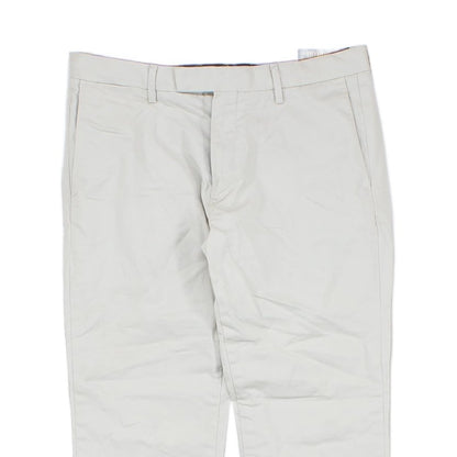 Mens Chino Trousers Zip Fly Slim Stretch