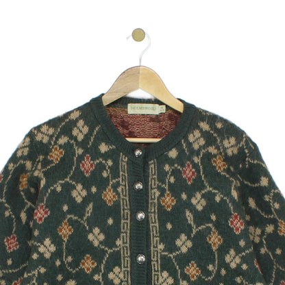 Womens Cardigan Knit Floral Button Up