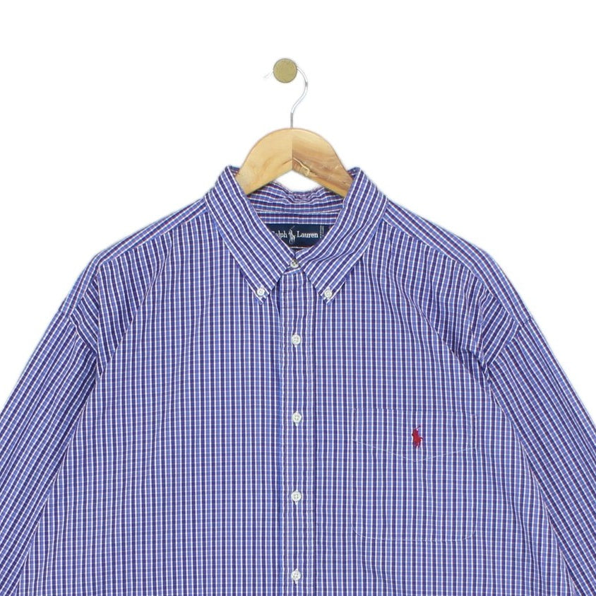 Mens Plaid Shirt Long Sleeve Oversized