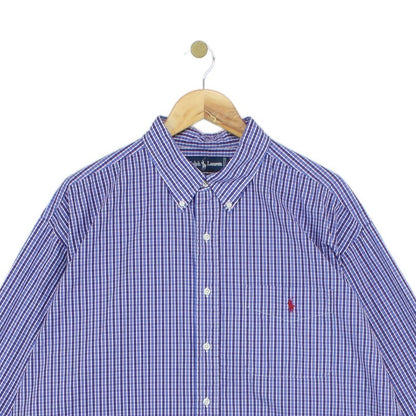 Mens Plaid Shirt Long Sleeve Oversized