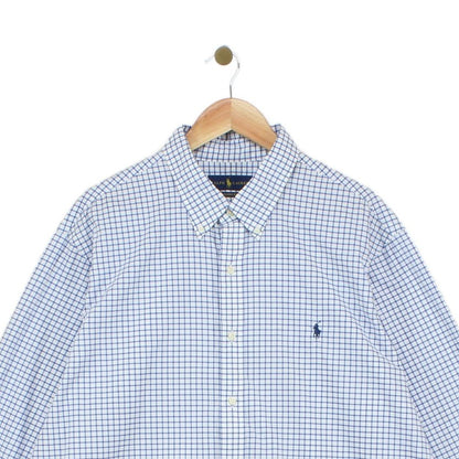 Mens Check Shirt Classic Fit Cotton