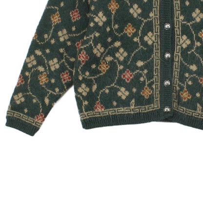 Womens Cardigan Knit Floral Button Up