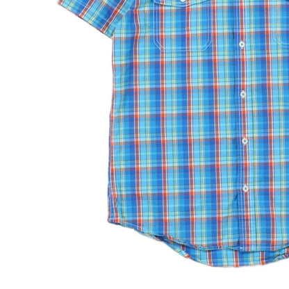 Mens Plaid Shirt Custom Fit Short Sleeve