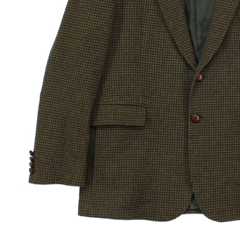 Mens Tweed Blazer Elbow Patches Classic Wool