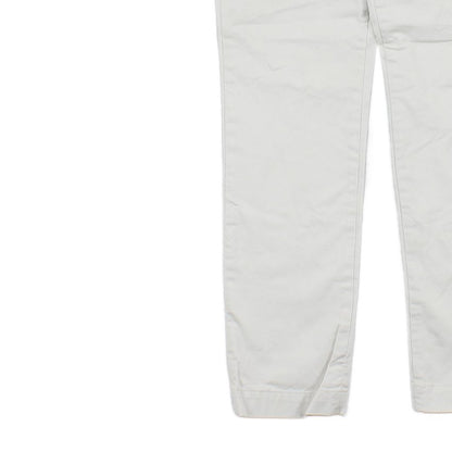 Mens Chino Trousers Zip Fly Slim Stretch