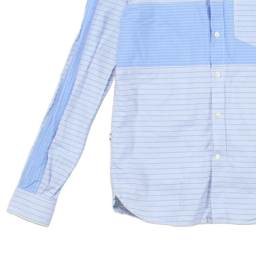 Mens Striped Shirt Long Sleeve Button Up