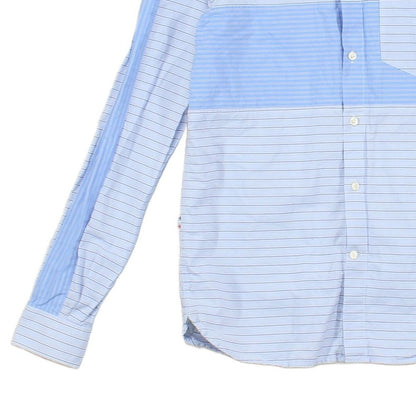 Mens Striped Shirt Long Sleeve Button Up