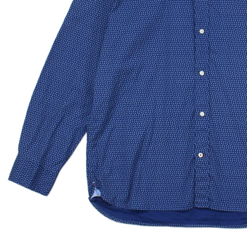 Mens Patterned Shirt Button Down Long Sleeve
