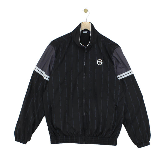 Mens Track Jacket Full Zip Striped Logo