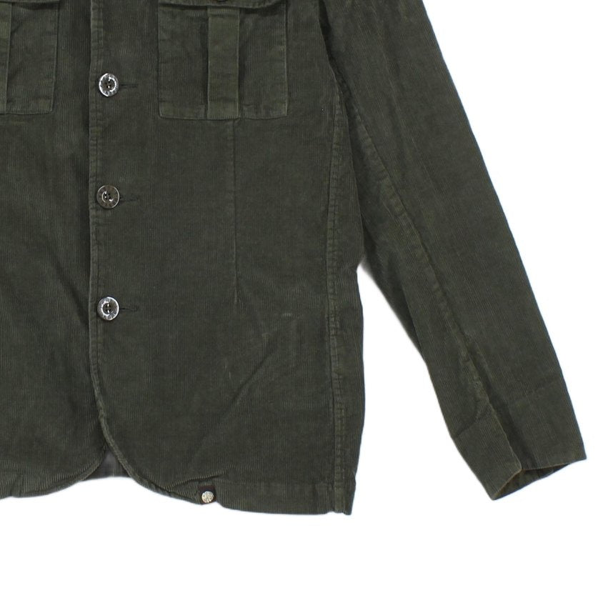 Mens Military Jacket Corduroy Slim Fit