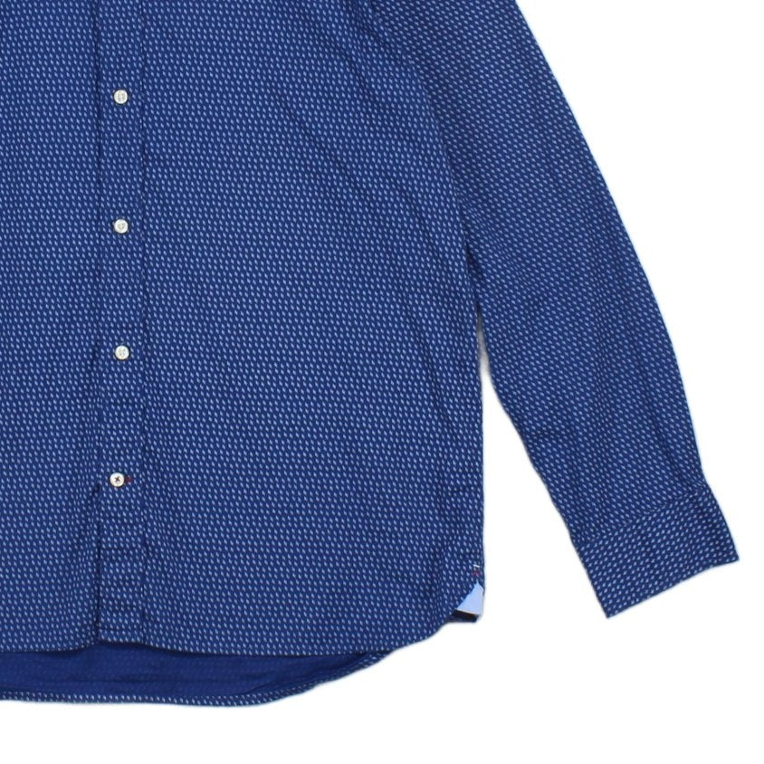 Mens Patterned Shirt Button Down Long Sleeve