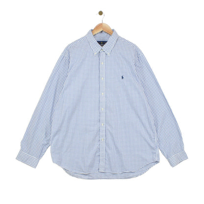 Mens Check Shirt Classic Fit Cotton