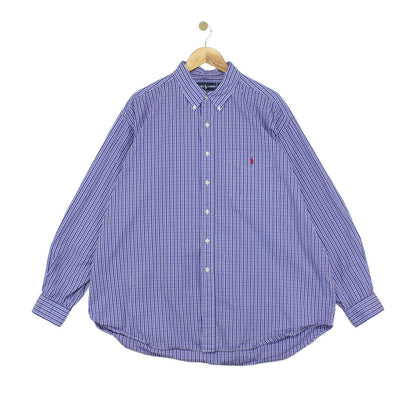 Mens Plaid Shirt Long Sleeve Oversized