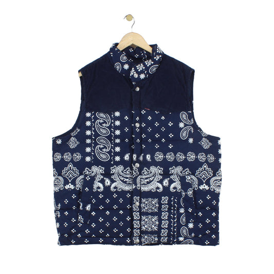 Mens Down Bodywarmer Pattern Sleeveless Outdoor
