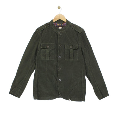 Mens Military Jacket Corduroy Slim Fit