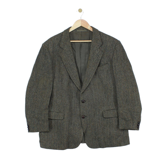 Mens Harris Tweed Blazer Uk Made Formal Wool