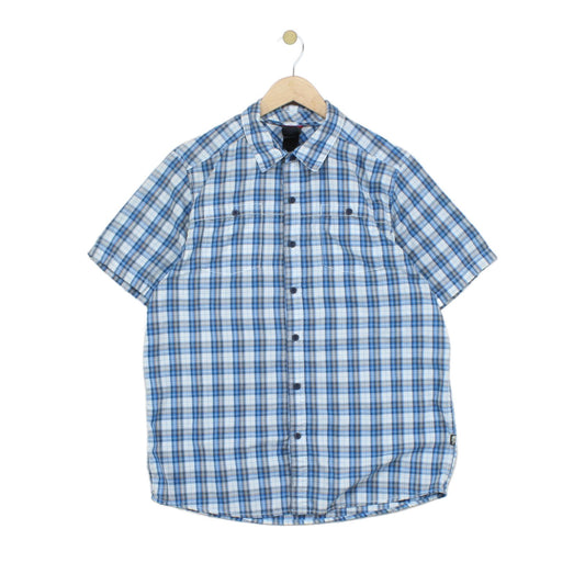 Mens Plaid Shirt Short Sleeve Outdoor