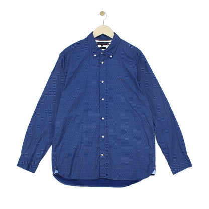 Mens Patterned Shirt Button Down Long Sleeve