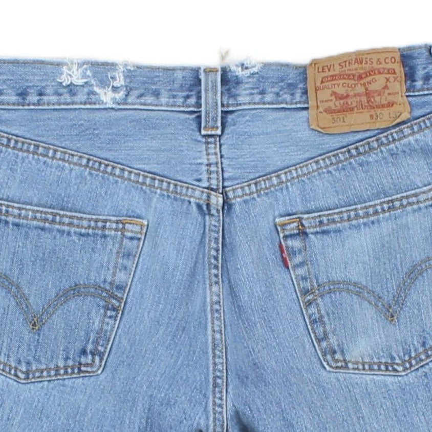 Womens Denim Shorts  Frayed Distressing