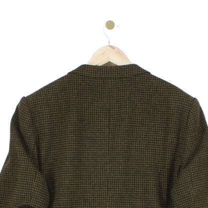 Mens Tweed Blazer Elbow Patches Classic Wool