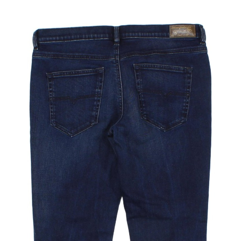 Womens Belthy Jeans Denim Slim Straight Low Waist