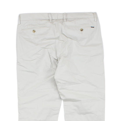 Mens Chino Trousers Zip Fly Slim Stretch