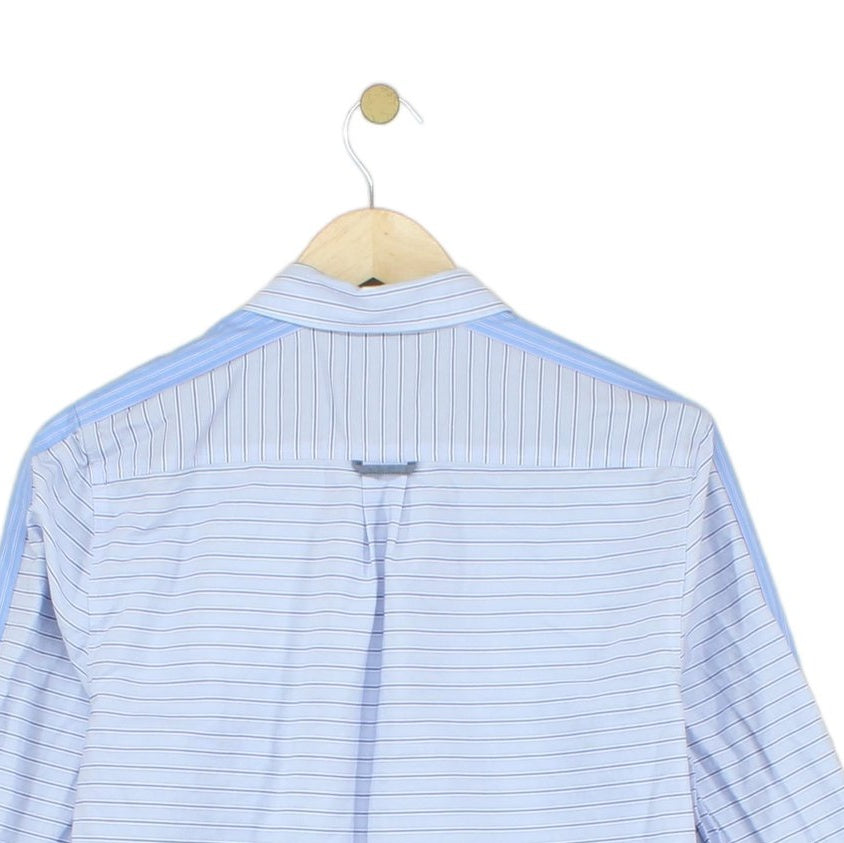 Mens Striped Shirt Long Sleeve Button Up
