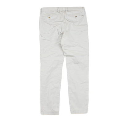 Mens Chino Trousers Zip Fly Slim Stretch