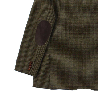 Mens Tweed Blazer Elbow Patches Classic Wool