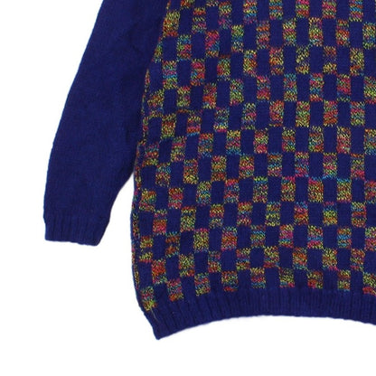 Womens Mohair Jumper Check Wool Blend