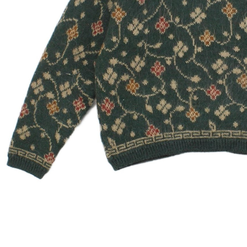 Womens Cardigan Knit Floral Button Up