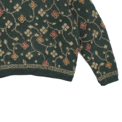 Womens Cardigan Knit Floral Button Up
