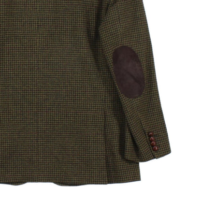 Mens Tweed Blazer Elbow Patches Classic Wool