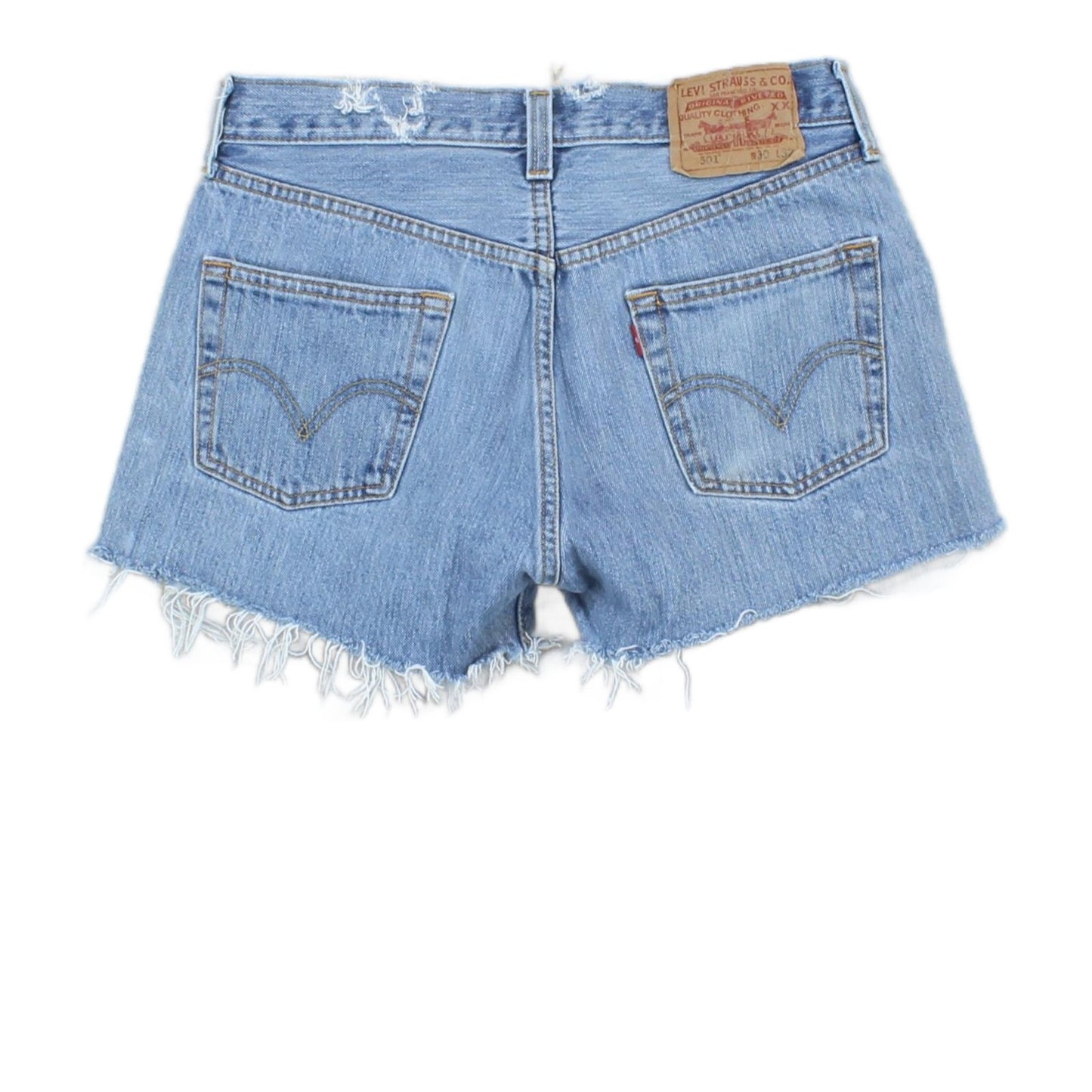 Womens Denim Shorts  Frayed Distressing