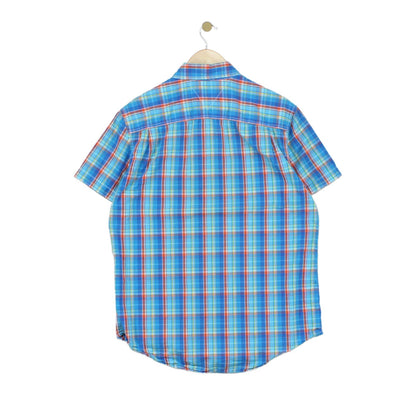 Mens Plaid Shirt Custom Fit Short Sleeve