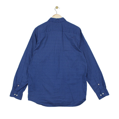 Mens Patterned Shirt Button Down Long Sleeve