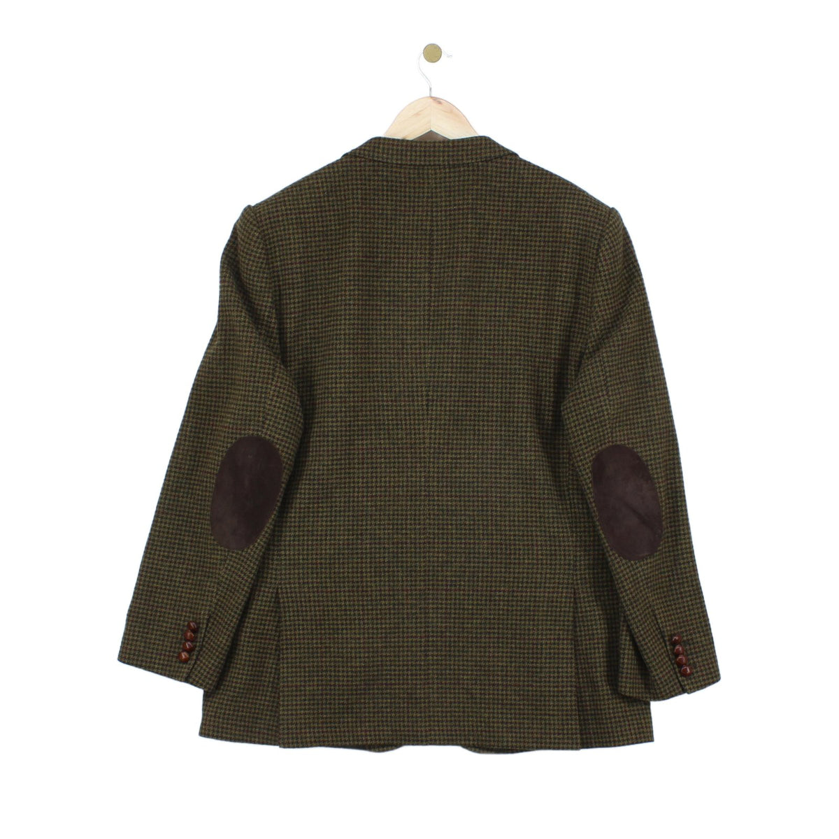 Mens Tweed Blazer Elbow Patches Classic Wool